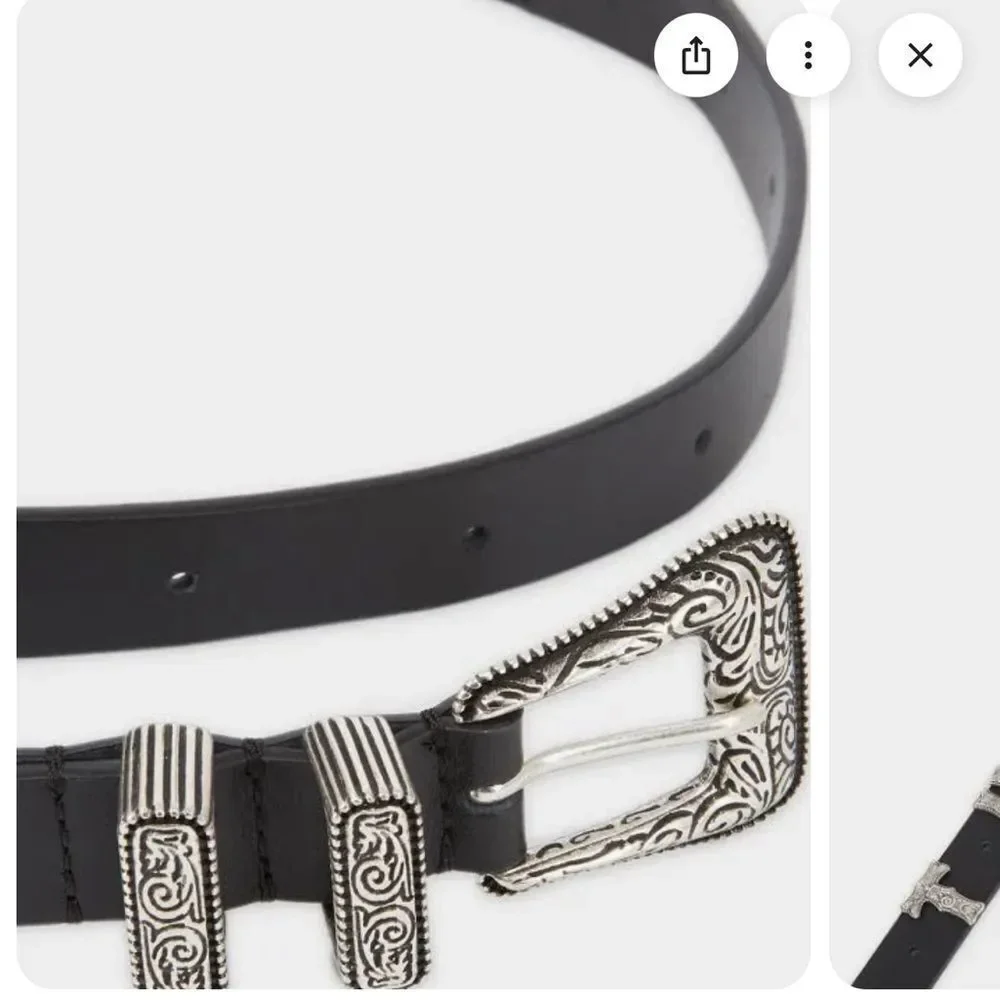 The Kooples Western-Style Leather Belt NWT - Picture 2 of 11